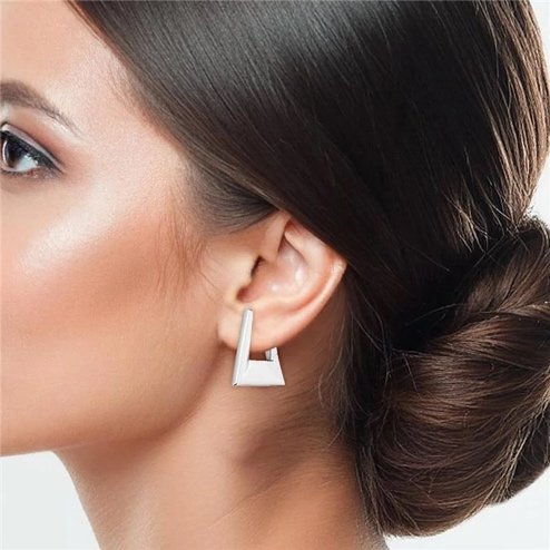 Brinco De Click Geométrico Liso - Lady Lilly