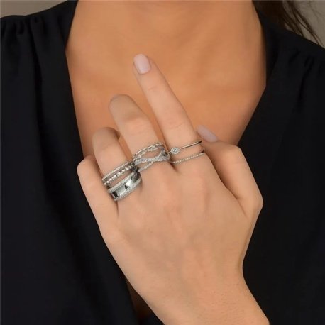 Mix de Anéis em Prata Lady Lilly